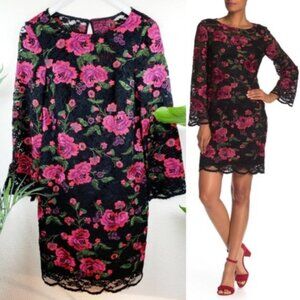 TRINA TURK Ana Sofia Floral Embroidered Lace Dress size 0
